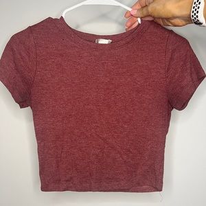Rugged red crop top